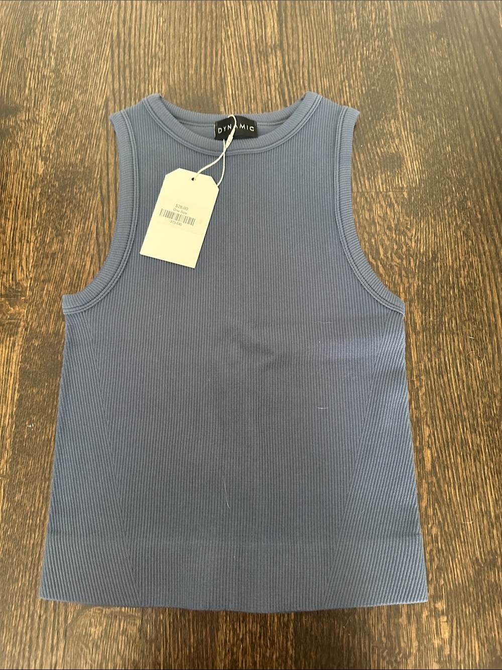 Dynamic Blue Ribbed Tank Top - Women